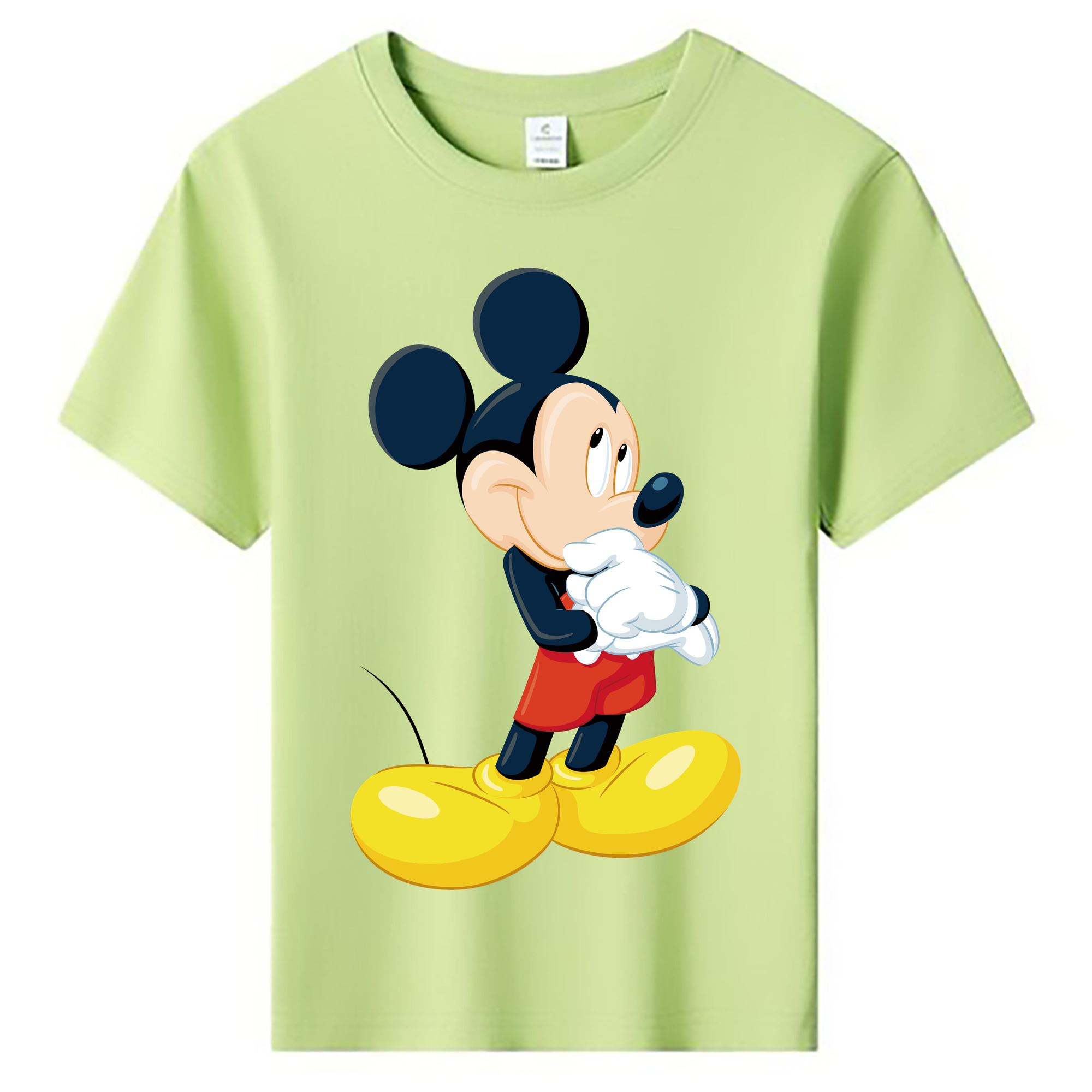 ミッキーマウス Mickey Mouse 綿100％キッズTシャツ（フロントプリント）